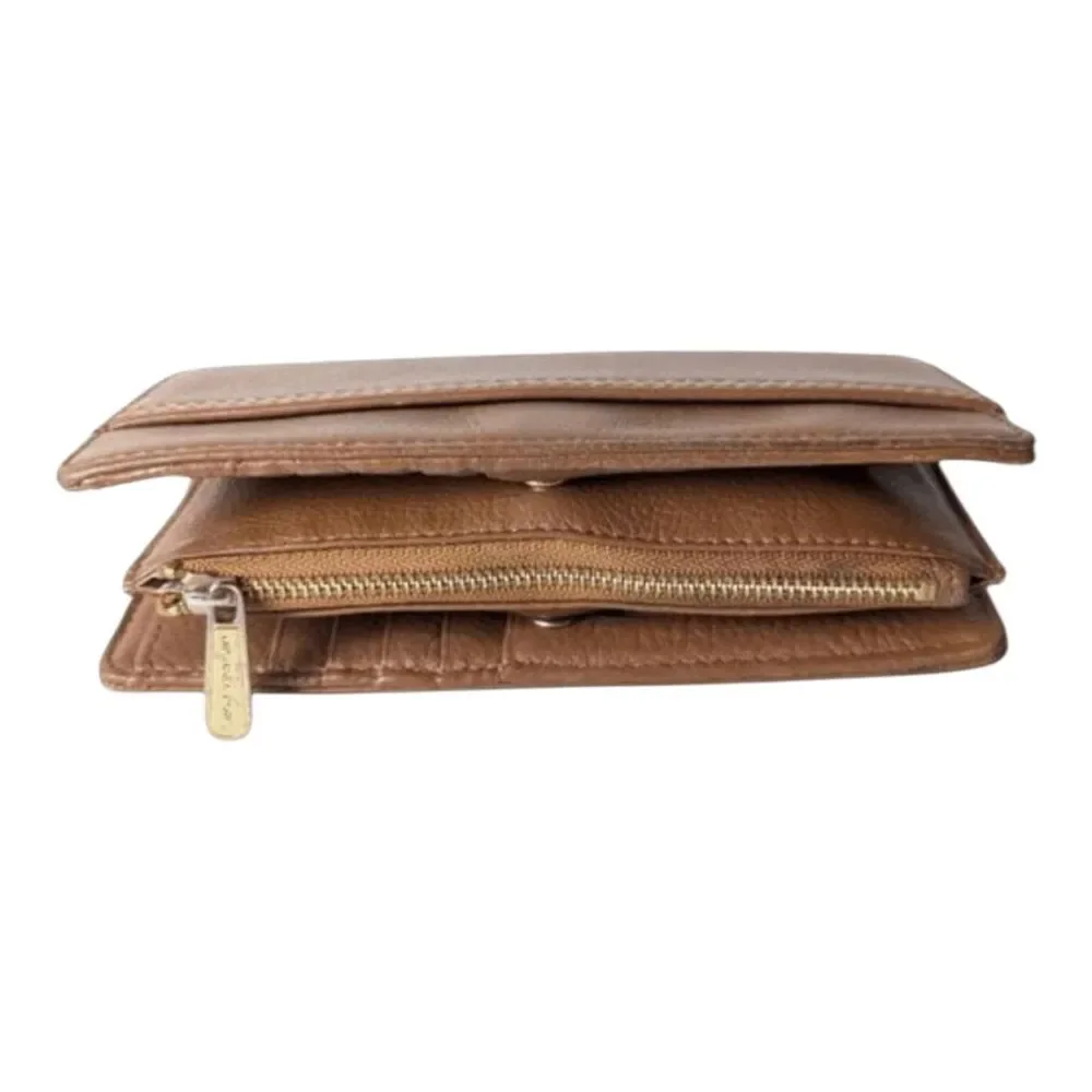 MICHAEL KORS Saratoga Camel Leather Wallet